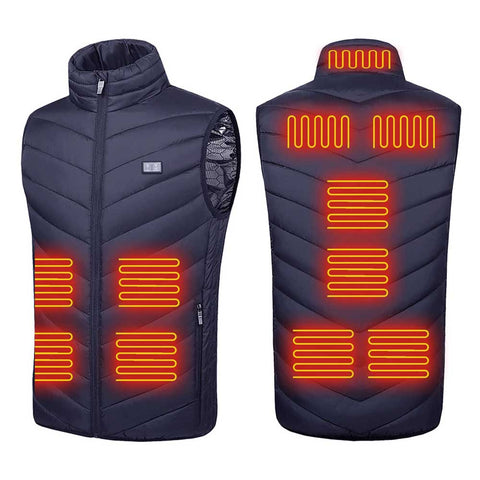 Lesmart Heated Vest for Men, USB Charging 13 Heating Panels