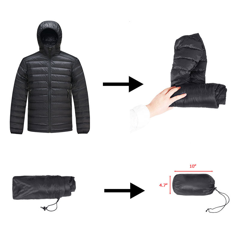 Lesmart Men's Hooded Puffer Down Coat