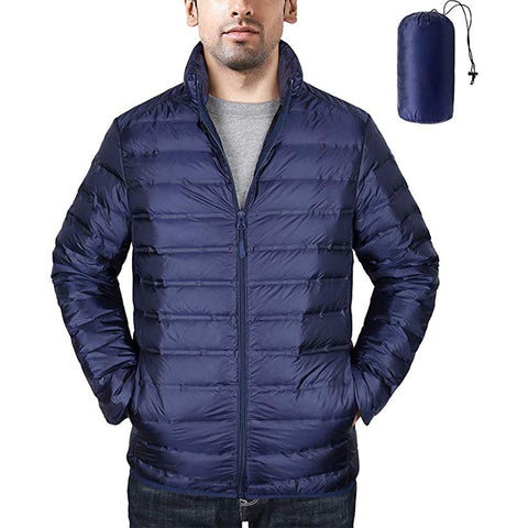 Lesmart Men's Ultra Light Down Jacket-navy