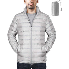 Lesmart Men's Ultra Light Down Jacket - light gray