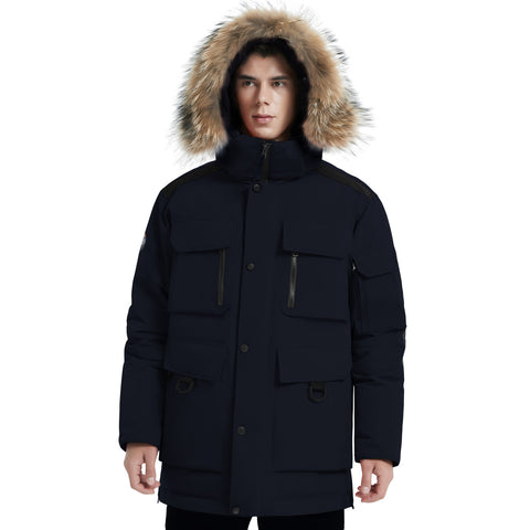 Men's Hooded Insulated Thicken Down Parka Jacket