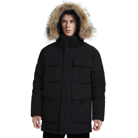 Men's Hooded Insulated Thicken Down Parka Jacket