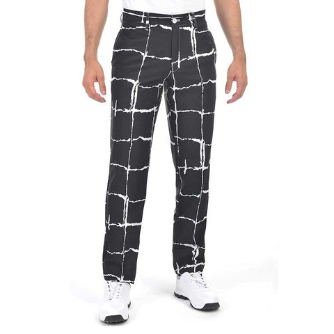 Lesmart Men's Plaid Elastic Golf Trousers