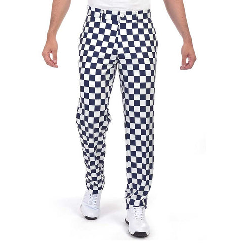 Lesmart Men's Plaid Elastic Golf Trousers