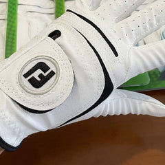 Men's Soft Golf Gloves, Pack of 2 (White)