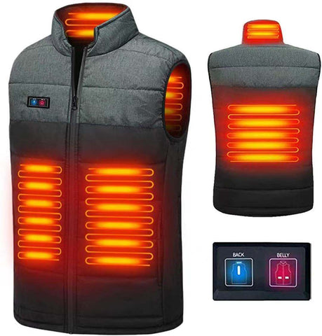 Lesmart Men's USB Lightweight Heated Vest, 9 Heating Zones