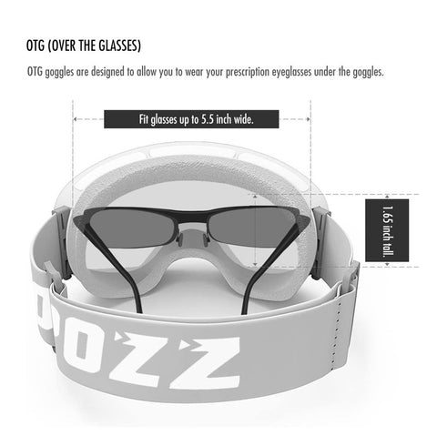 OTG Snowboard Goggles Anti Fog UV Protection Lens