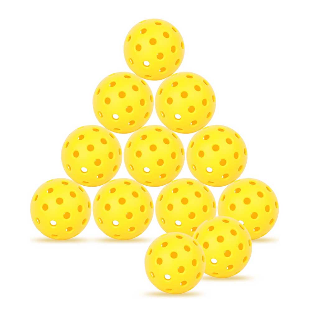 Outdoor Yellow Pickleball Balls 12-Packs
