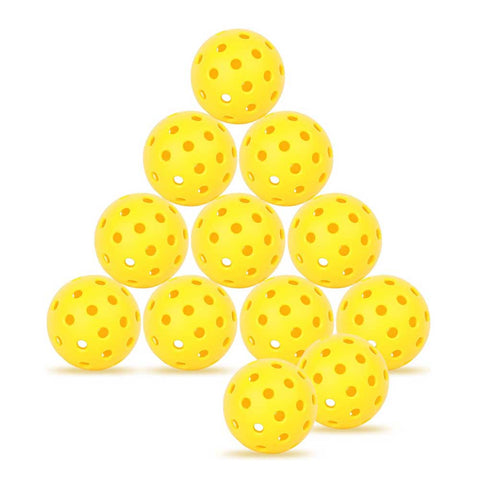 Outdoor Yellow Pickleball Balls 12-Packs