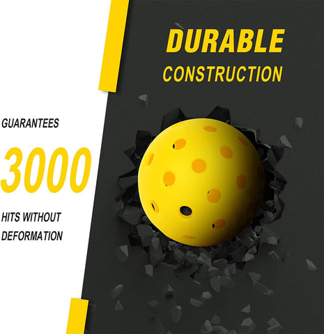 Outdoor Yellow Pickleball Balls 12-Packs