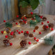 Pine Needle Pine Cone Led Lights Xmas Wreath