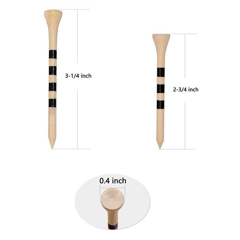 Professional Bamboo Golf Tees Pack of 100(Eco-Friendly)