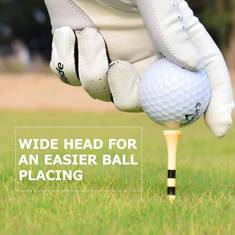 Professional Bamboo Golf Tees Pack of 100(Eco-Friendly)