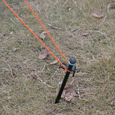Reflective Nylon Cord Forged Steel Tent Pegs Set