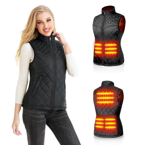 Lesmart Heated Vest for Women, USB Charging 9 Heating Panels