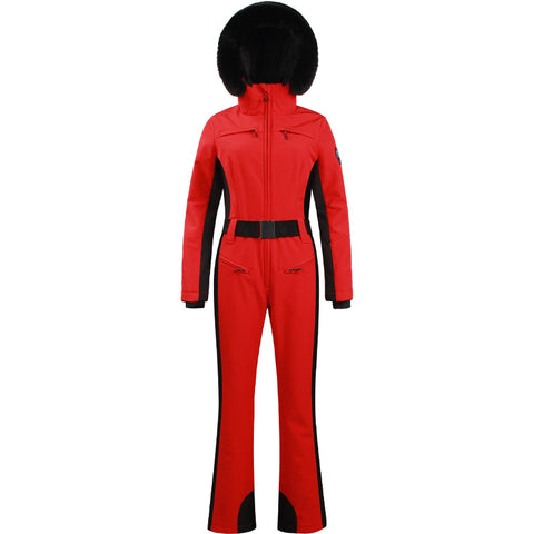 Lesmart Women's Fur Collar Snow Ski Suit