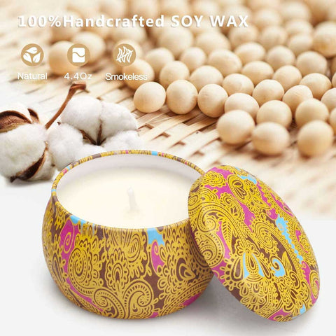 Scented Candles Gift Set (4 Pack 4.4Oz Aromatherapy Candle)