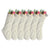 Unique Burgundy, Green, Ivory Knit Christmas Stockings (18 inches)