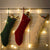 Unique Burgundy, Green, Ivory Knit Christmas Stockings (18 inches)