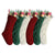 Unique Burgundy, Green, Ivory Knit Christmas Stockings (18 inches)