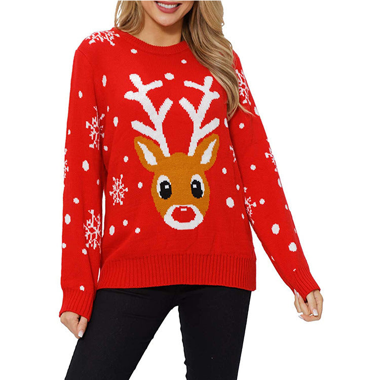 Women Merry Reindeer Ugly Christmas Sweater – Lesmart