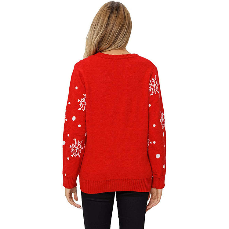 Women Merry Reindeer Ugly Christmas Sweater