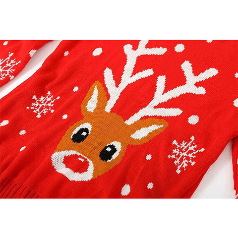 Women Merry Reindeer Ugly Christmas Sweater