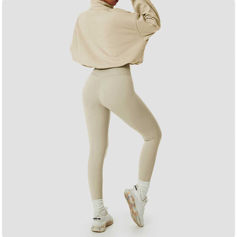 Women's 1/2 Zipper Long Sleeve Workout Crop Tops