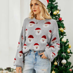 Lesmart Women's Cute Santa Claus Ugly Christmas Sweater