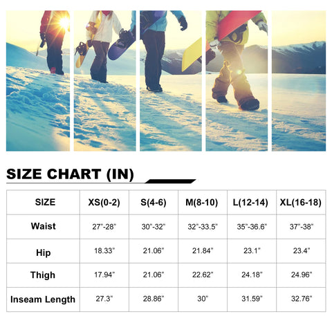 Women's Outdoor Windproof Ski Snow Snowboard Bib